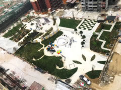 工程進度播報 | 中庭園林實景呈現(xiàn)，地下車位初見雛形！